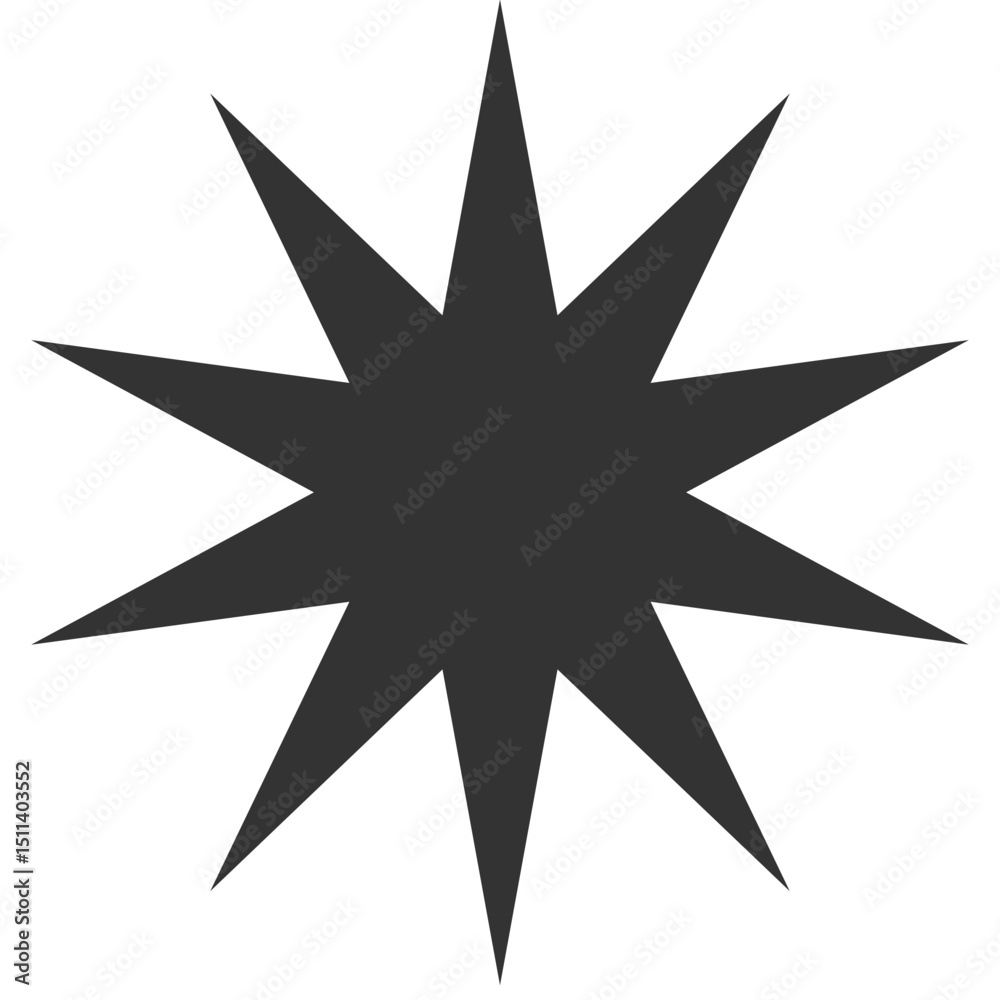 Obraz premium Starburst Shape Graphic Element