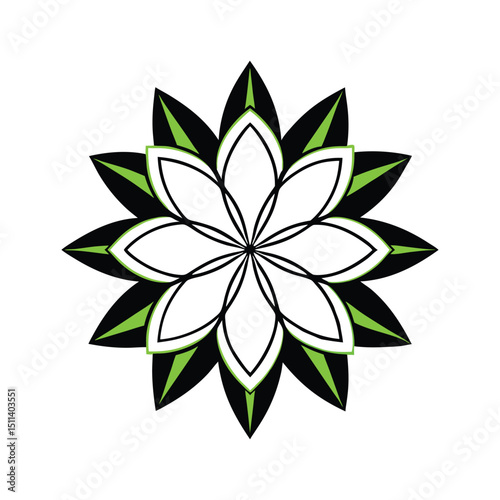 Geometric Floral Mandala Design