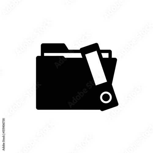 Organized File Management System Efficient Data Storage and Access Icon