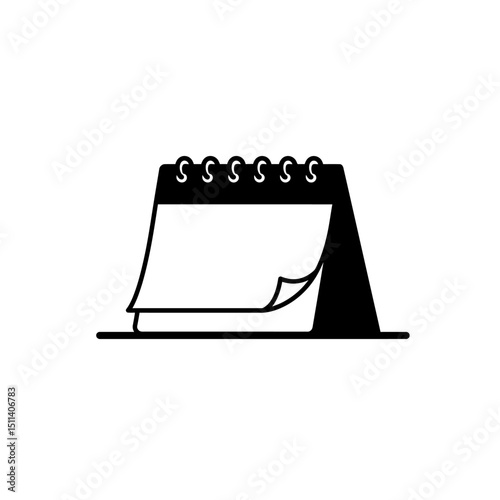 Desk Calendar Icon Simple, Clean Design for Organization and Scheduling