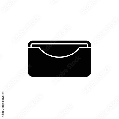 Sleek Minimalist Wallet Icon Vector Illustration for App, Website, and Branding Design