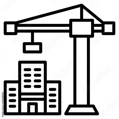 Real Estate Development line icon