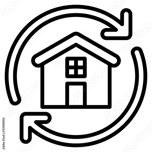 Redevelopment line icon