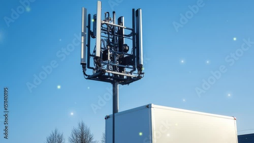 a large 5G mobile antenna for telecommunication 