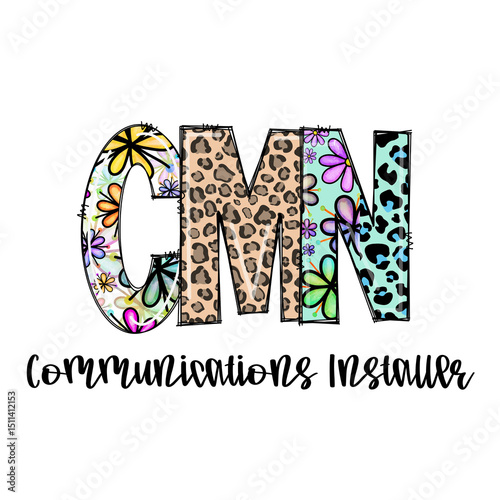 CMN Communications Instructor - Cute Design with Flowers and Leopard Print