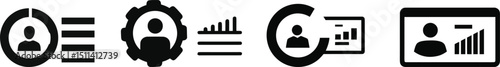 Vector illustration of CRM dashboard with user interface elements

