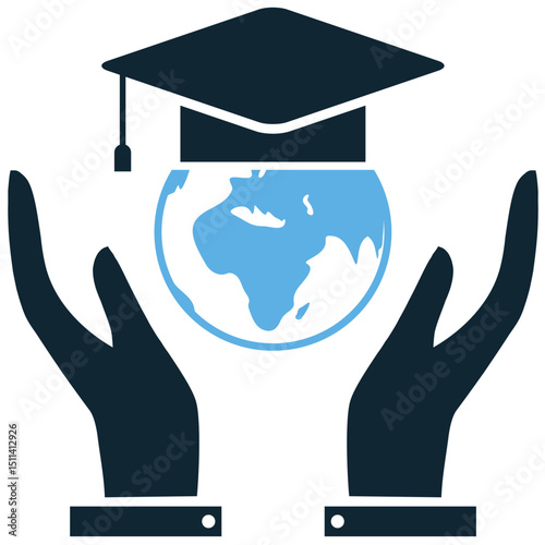 Education for all icon vector symbolizing equal access to knowledge and schools. Ideal for inclusive academic, learning, or NGO-based awareness campaigns.
