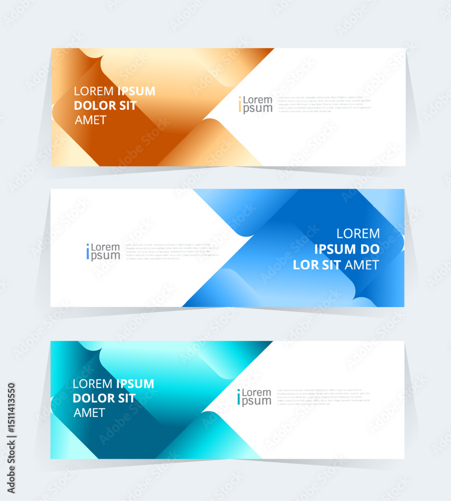 Naklejka premium Geometric banner design with Vector presentation template.