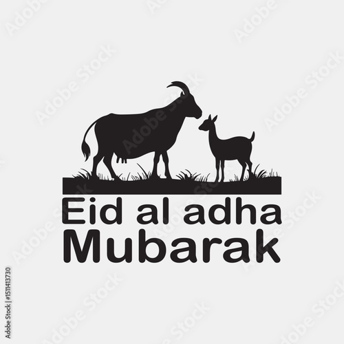 Eid silhouette vector, Animal Icon, Islamic mosque, silhouette, sheep, graphic design, vector art, Vector illustration, Muslim holiday, Islamic celebration,

