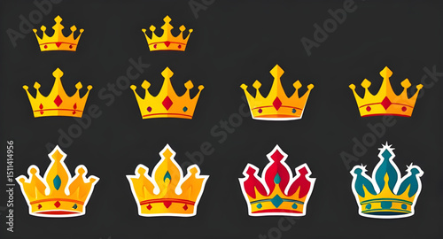 leadership crown icon, golden tiara vector, cartoon king crown, majestic royal crown, flat crown vector, crown clipart vector, ancient crown illustration, glitter crown vector, noble crown design, roy