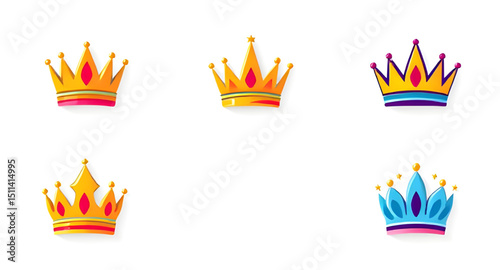 cartoon crown vector, detailed crown illustration, crown with jewels vector, decorative crown vector, imperial crown vector, luxury jewelry crown, ornate crown illustration, king symbol vector, leader