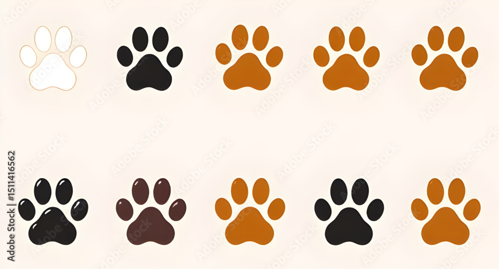 Fototapeta premium Paw icon, Paw vector, Paw illustration, Animal paw, Dog paw, Cat paw, Bear paw, Wolf paw, Pet paw print, Paw print vector, Realistic paw, Cartoon paw, Flat paw design, Minimal paw icon, Paw clipart, P