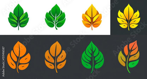 leaf minimal icons, fresh foliage set, leaf cartoon vector, herbal foliage, lush green leaves, plant foliage vector, leaves collection, assorted leaves, botanical foliage set, greenery design pack, le