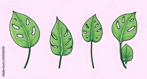 leaf outline set, leaf doodles, eco nature leaves, tropical foliage, forest leaves, leaves flat design, leaf minimal icons, fresh foliage set, leaf cartoon vector, herbal foliage, lush green leaves, p