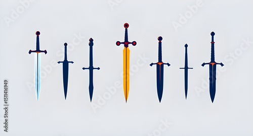 ceremonial swords, sword silhouettes, sword icons, sword clipart, sword illustrations, royal swords, epic swords, heroic swords, dueling swords, sword pack, armory swords, weapon icons, fantasy weapon