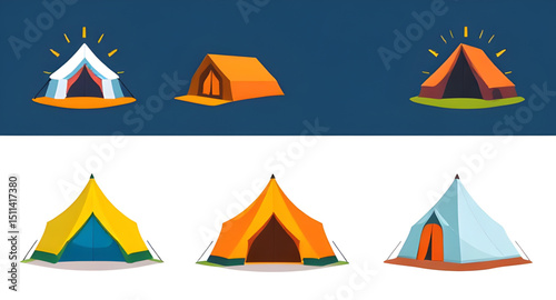 Camping icon, Camping vector, Tent illustration, Campfire, Outdoor adventure, Nature camping, Forest camping, Mountain camping, Camping scene, Night camping, Campground, Camp tent, Minimal camping ico