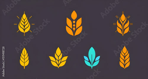 grains vector set