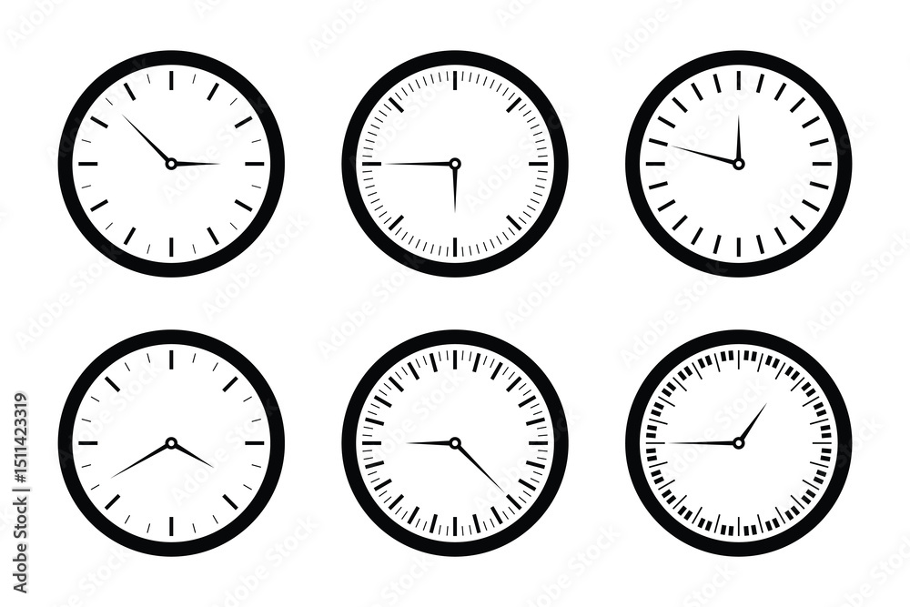Clock Designs, Wall Clock Vector Clock Designs, Wall Clock Vector