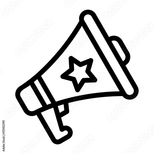 Brand Awareness — a megaphone spreading a brand logo icon	