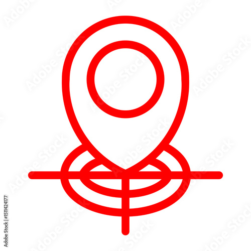 Geo-Targeting Ads — a map with location pins and ads icon	