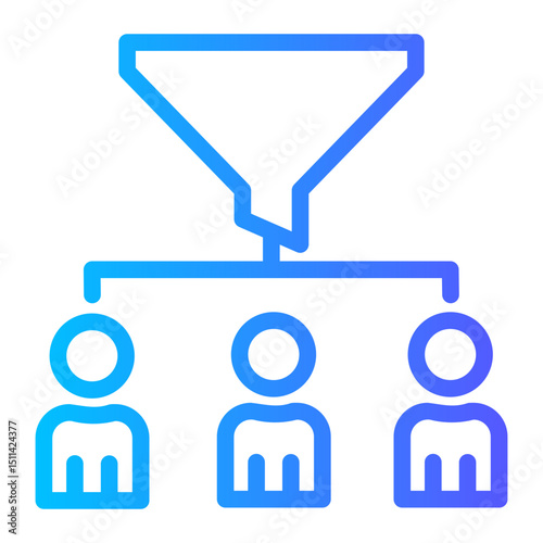 Conversion Rate Optimization — funnel turning visitors into customers icon
