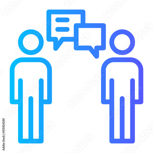Customer Engagement — chat bubbles or messages between brand and customer icon