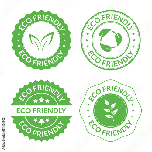 Eco Friendly Badge Design, Free Nature Badge, Vector