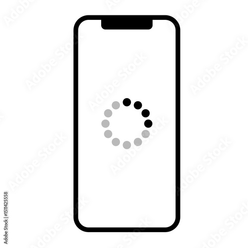 データを読み込み中の画面のスマートフォン