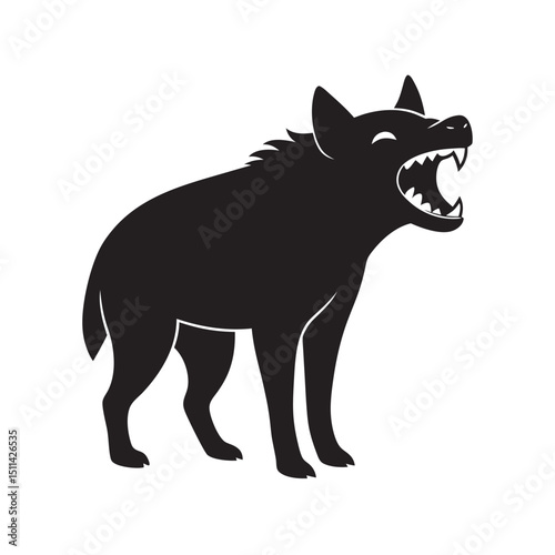 Hyena Laughing In Wild Pose