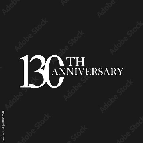 anniversary logo design, 130th anniversary, symbol, icon, party, logo design for 130th anniversary, vector, success, illustration, birthday, symbol, background, year, congratulations, greeting, invita