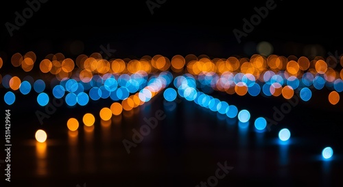Colorful light circles with a bokeh effect