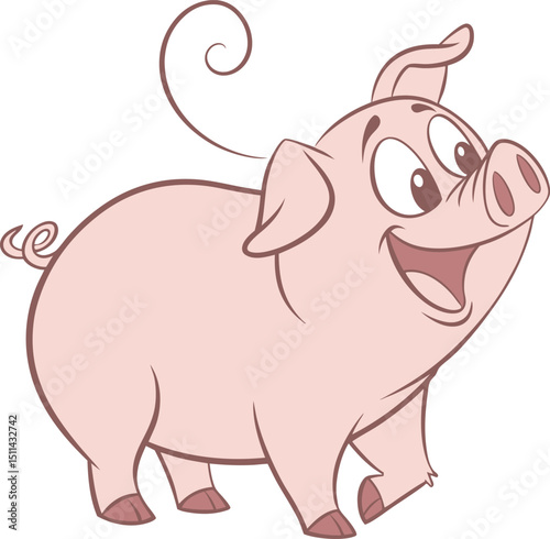 pink pig cartoon