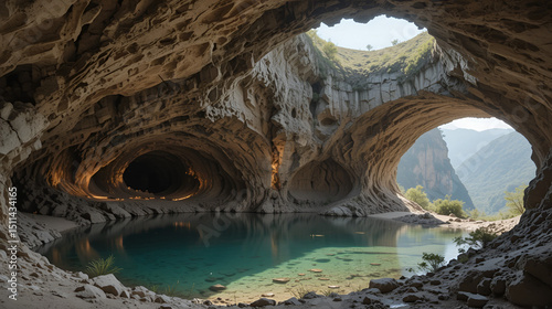 Devetashka Cave triple hole in Bulgaria