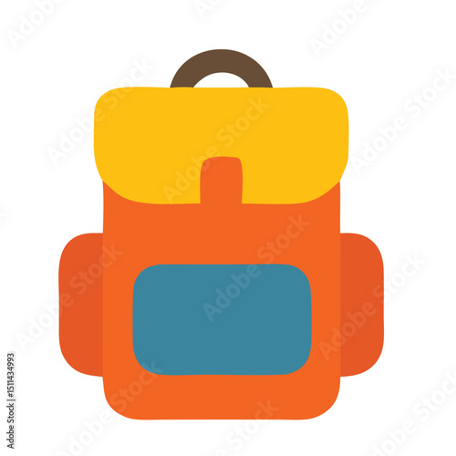 School Day Essentials: A vibrant backpack ready for adventure, depicting a child's dream with it's essentials ready for adventure and education