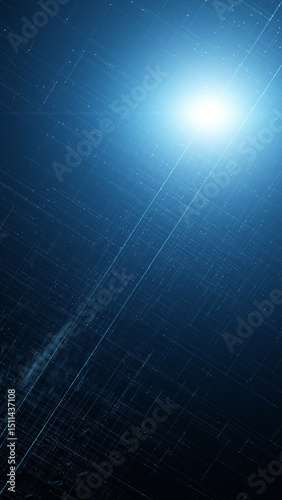 Digital technology network lines with light vertical background illustration.