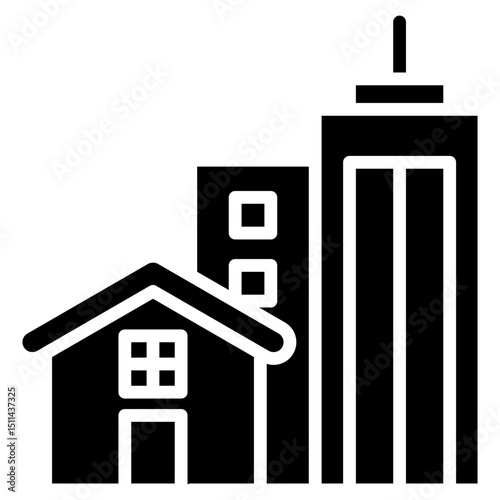 Urban Housing glyph icon