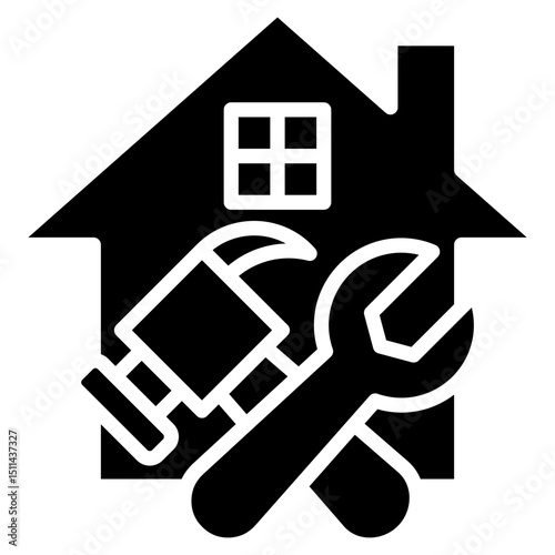 Home Renovation glyph icon