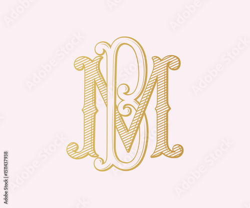 BM, MB, logo BM ,Letter BM,  Monogram BM, Wedding Monogram, Wedding Logo, Logo Design , Monogram Vintage