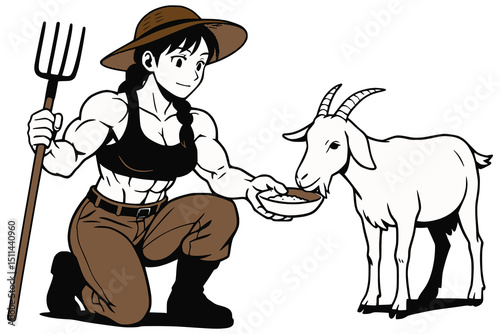 Farmer and Her Livestock Generative AI