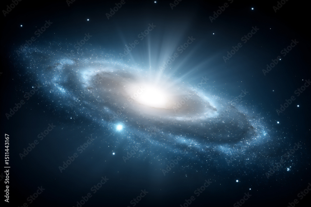 Fototapeta premium a swirling vortex of light forming a heart shape in the cosmos.