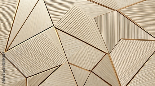 Fototapeta Naklejka Na Ścianę i Meble -  Abstract geometric wood paneling
