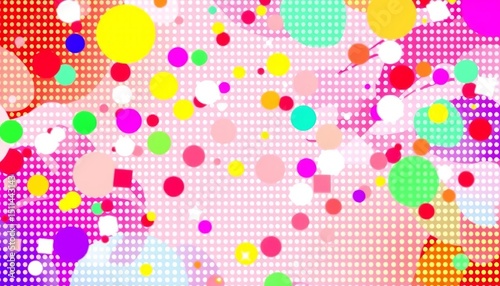 Abstract halftone dots, vibrant colors, dynamic pop art style background,  shade,  background