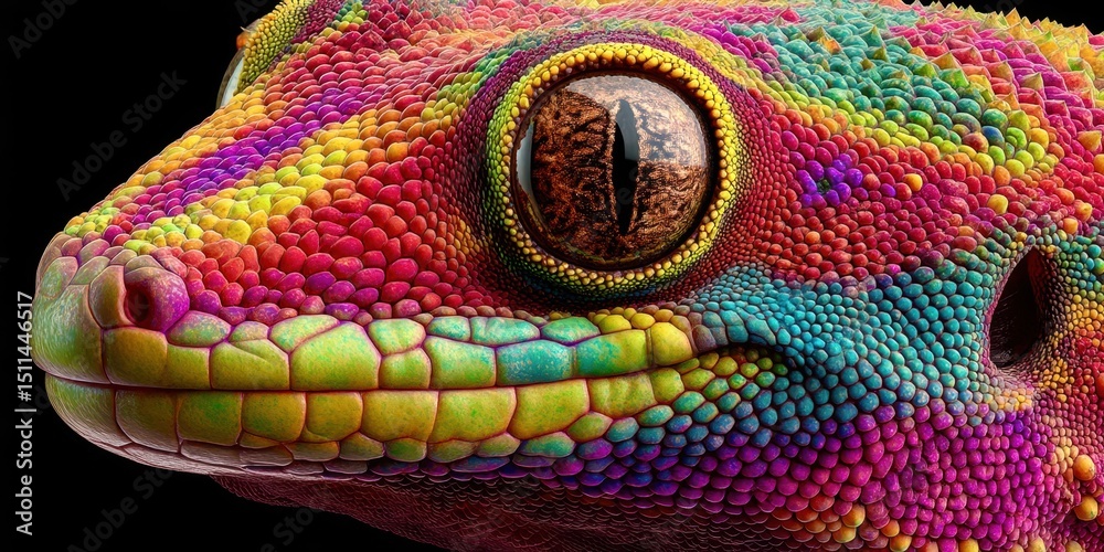 Fototapeta premium chameleon on a branch