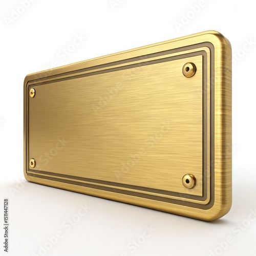 Golden Brushed Metal Plate ...
