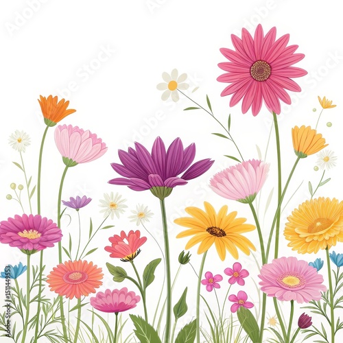 Vibrant Floral Composition ...