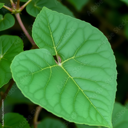 heart leaf moonseed herb for healthy, Tinospora cordifolia (Willd)., Menispermaceae