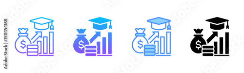 Student Loan Multi Style Icon Set