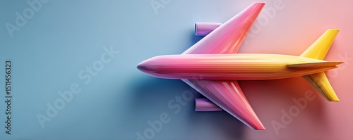 Wallpaper Mural Dynamic air travel concept abstract colors digital art sky background aerial view modern design Torontodigital.ca