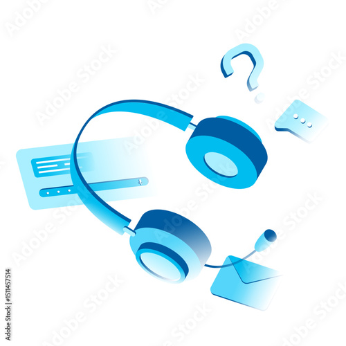 Online support chat and headset 