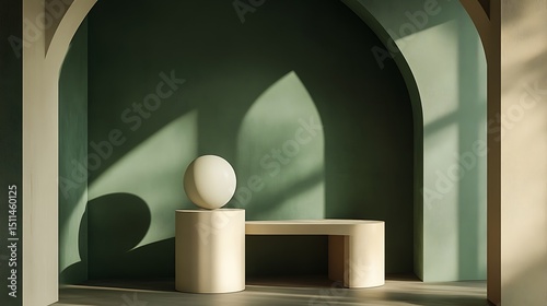 Modern minimalist archway display